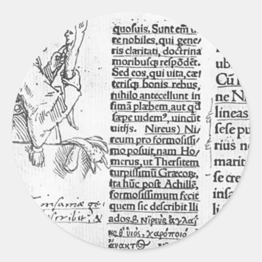 Hans Holbein – エラスムスの縁イラストレーション ラウンドシール (正面)