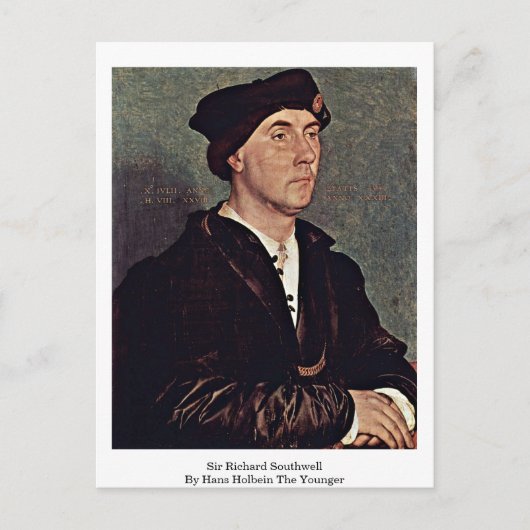 Hans Holbein The Rewallサー・リチャード・サウスウェル ポストカード (正面)