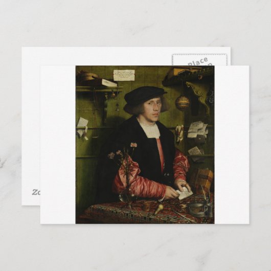 Hans Holbein the Younger – 商人ジョルギス ポストカード (正面/裏面)