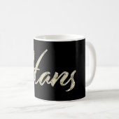 Hans Name whitegold Tasse Teetasse Kaffeetasse コーヒーマグカップ (正面右)