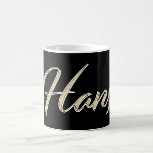 Hans Name whitegold Tasse Teetasse Kaffeetasse コーヒーマグカップ (中央)