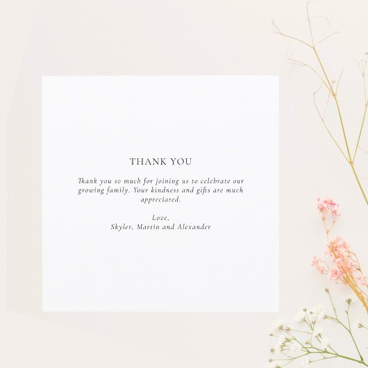 Hans-Photo書生まれたばかりの Collageありがとう サンキューカード