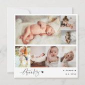 Hans-Photo書生まれたばかりの Collageありがとう サンキューカード (正面)