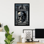Hans Wechtlin Skull Print Renaissance Woodcut ポスター (ホームオフィス)