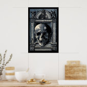 Hans Wechtlin Skull Print Renaissance Woodcut ポスター (キッチン)