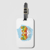 Hansa Puttuwa – Two Entwined Swans ラゲッジタグ (正面縦)