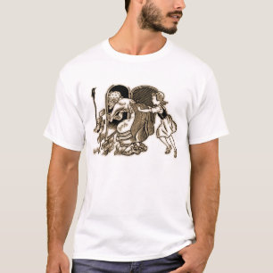 Hansel及びGretel - Gretelは魔法使いを押します Tシャツ