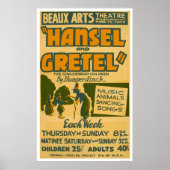 Hansel & Gretel Boston 1940 WPA ポスター (正面)