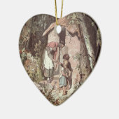 Hänsel und Gretel – Gebrüder Grimm Märchen セラミックオーナメント (左)