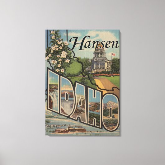 Hansen, IdahoLarge Letter ScenesHansen, ID キャンバスプリント (正面)