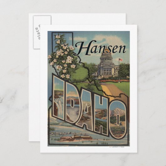 Hansen, IdahoLarge Letter ScenesHansen, ID ポストカード (正面/裏面)