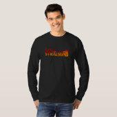 Hansestadt Stralsund Silhouette Skyline Landmark O Tシャツ (正面フル)