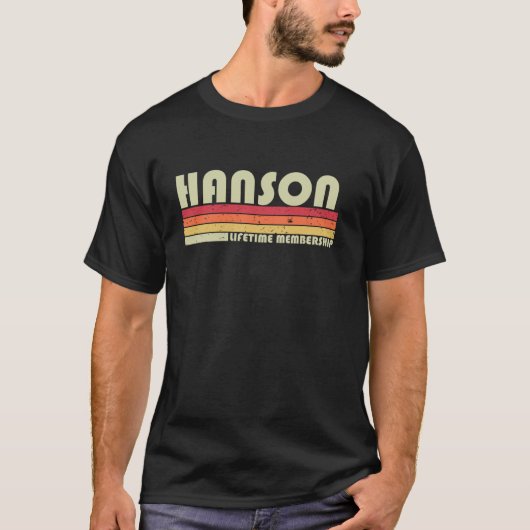 HANSON姓おもしろいレトロヴィンテージ80s 90s誕生日 Tシャツ (正面)