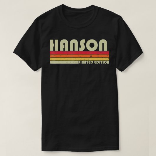 HANSON姓おもしろいレトロヴィンテージ80s 90s誕生日 Tシャツ (デザイン正面)