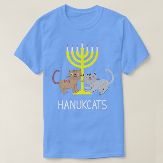 Hanucats Hannukah Cat Feline Cute Ugly Sweater Chr Tシャツ (デザイン正面)