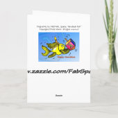 Hanukaの活発な魚-喜劇的な治療のスケッチのギフト シーズンカード (裏面)