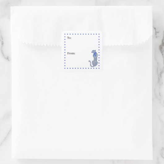 Hanukah Cheetah Gift Sticker スクエアシール (バッグ)