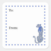 Hanukah Cheetah Gift Sticker スクエアシール (正面)