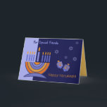 Hanukkahの特別な友達のために シーズンカード<br><div class="desc">ハッピーハヌカー特別な友達。（ユダヤ教）メノラーと浚渫船デザインカスタマイズ可能なグリーティングカード。ユダヤの祝日/ハヌカーのカテゴリーで利用可能なマッチングカードとギフト。</div>