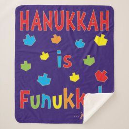 HanukkahはFunukkah Sherpaブランケット/Medである シェルパブランケット