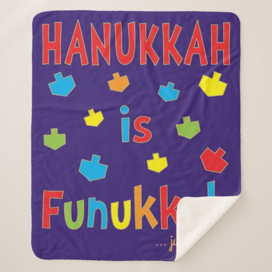 HanukkahはFunukkah Sherpaブランケット/Medである シェルパブランケット (正面)