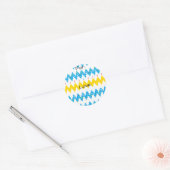 Hanukkahスタンプ(1 1/2"または3") "Chevron(ユダヤ教)メノラー" ラウンドシール (封筒)