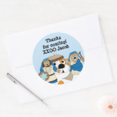 Hanukkahステッカー(1 1/2"または3"パーソナライズされた) ラウンドシール (封筒)