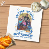HANUKKAHファミリー懇親会カスタマイズ可能な写真 スタンダードカクテルナプキン