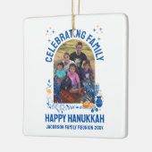 HANUKKAHファミリー懇親会カスタマイズ可能な写真 セラミックオーナメント (左)