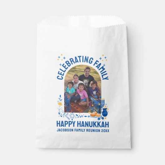 HANUKKAHファミリー懇親会カスタマイズ可能な写真 フェイバーバッグ (正面)