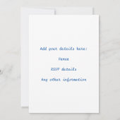 HANUKKAHファミリー懇親会カスタマイズ可能な写真 招待状 (裏面)