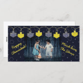 Hanukkahフォトカード「Dreidellバナー」 シーズンカード (正面/裏面)