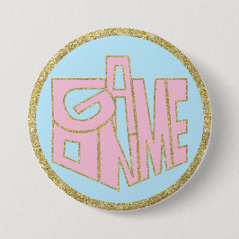 Hanukkahボタン，ゲームON Pink Dreidell 缶バッジ