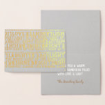 HANUKKAHラブライト笑いファンキータイポグラフィ 箔カード<br><div class="desc">Gold Foil実在はHAPPY HANUKKAH Love Light Law Cardにクラスを追加！あなたの良い願いを送信し、誰かの日を明るくする。このカードは、家族と友人に幸せなハヌカー（ユダヤ教の祭り）を願う素晴らしい方法であるフレーズを含む愛の光の笑い。私は少し夢を持っている、輝く、そして夜を照らす。モダンファンキーカジュアル書体PLUS – 選択もしすると、これらの行のうち3つを自分の個人的なメッセージに変更できる!!どうクールだ？このもしデザインのバリエーションをご覧になりたい場合は、BestDressedBread@gmail.comメールでお問い合わせください。</div>