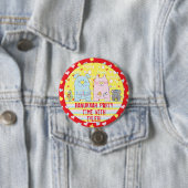 Hanukkah丸いボタン、マウスと友人のパーソナライズ 缶バッジ (インサイチュ)