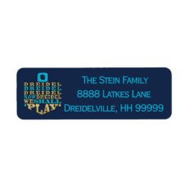 Hanukkah戻り値ラベル"O Dreidel Dreidel Dreidel" ラベル