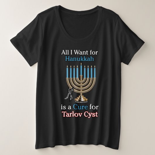 Hanukkah...タロブサイストPlusサイズTシャツ プラスサイズTシャツ (デザイン正面)