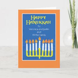 Hanukkah(ユダヤ教)メノラーグリーティングカードをパーソナライズ シーズンカード