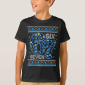 Hanukkah 67 Festive Dreidel Ugly Sweater For Men W Tシャツ (正面)