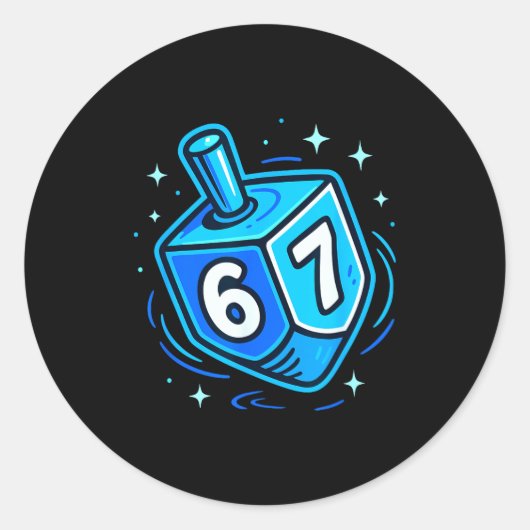 Hanukkah 67 Meme Chanukah Jewish Men Women Kids  ラウンドシール (正面)