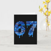 Hanukkah 67 Six Seven Boy Girl Kids 67 Meme Hanukk カード (黄色い花)