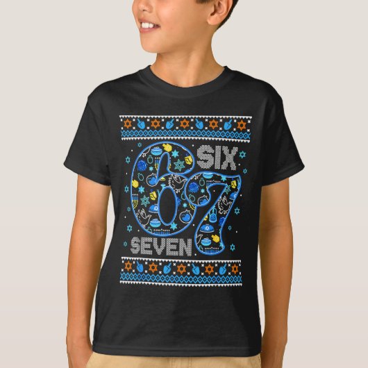 Hanukkah 67 Six Seven Boy Girl Kids 67 Meme Hanukk Tシャツ (正面)