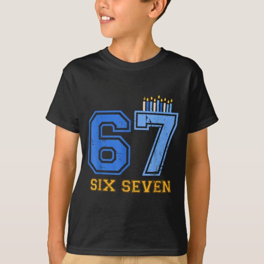 Hanukkah 67 Six Seven Boy Girl Kids 67 Meme Hanukk Tシャツ (正面)
