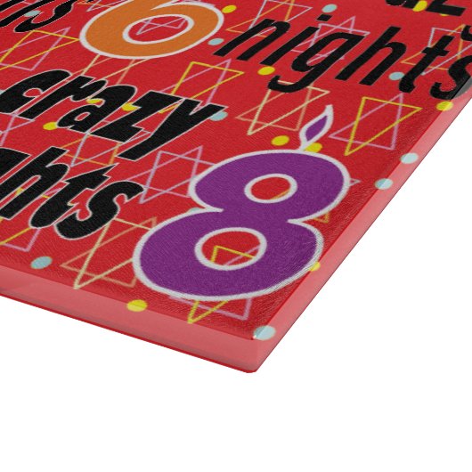 Hanukkah 8 Crazy Nights カッティングボード (角)