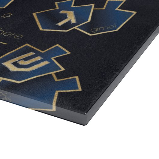 Hanukkah A Great Miracle Navy Blue カッティングボード (角)