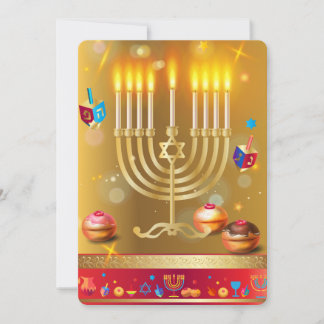 Hanukkah Beautiful Jewish Holiday Greeting Card シーズンカード