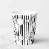 Hanukkah Blk NホワイトドリードルN星8オズ。 紙コップ (右)