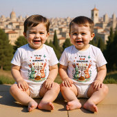 Hanukkah Bunny’s First Bright Night ベビーボディスーツ