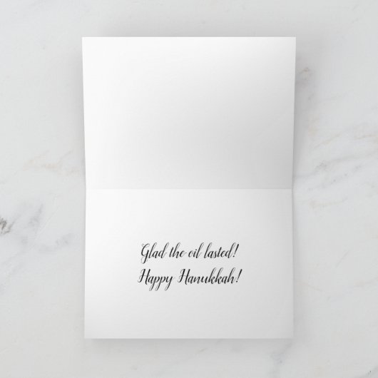 Hanukkah Card  サンキューカード (内部)