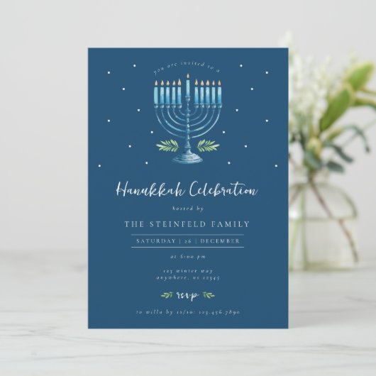 Hanukkah Celebration Invitation 招待状 (スタンド正面)
